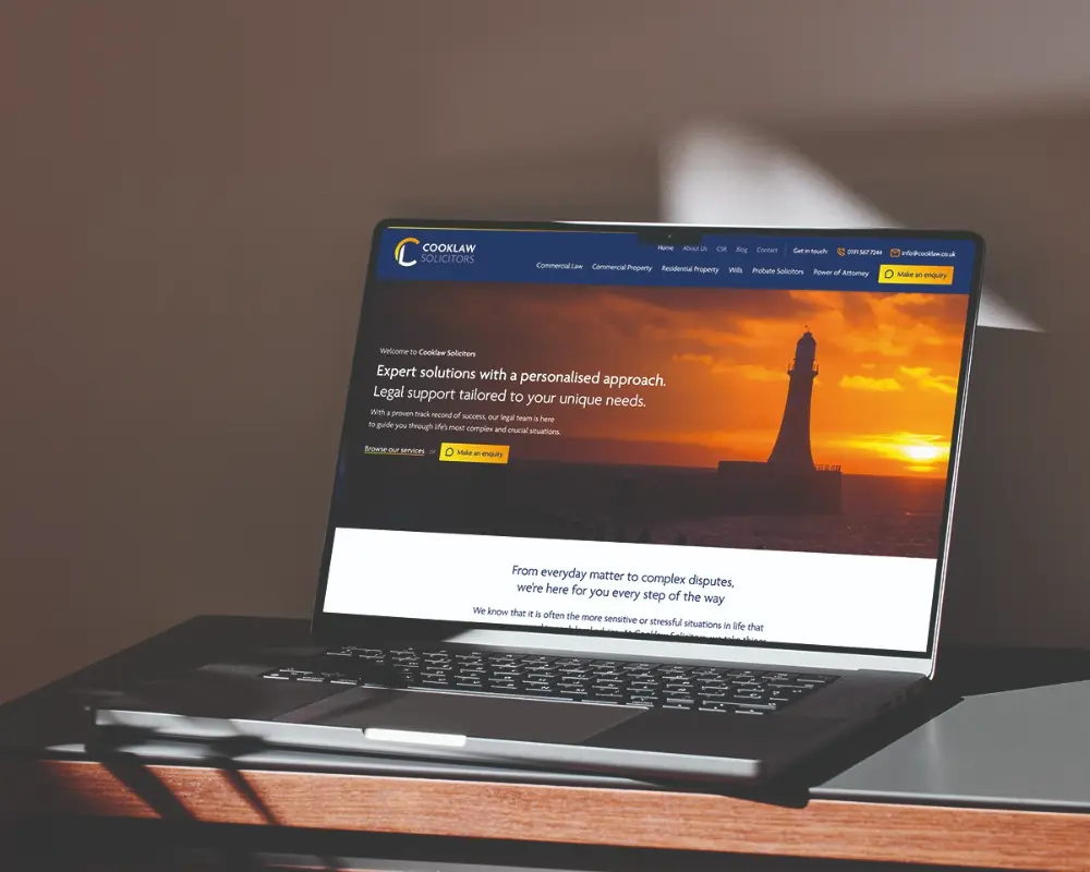 Cooklaw Solicitors celebrates the launch of their new website